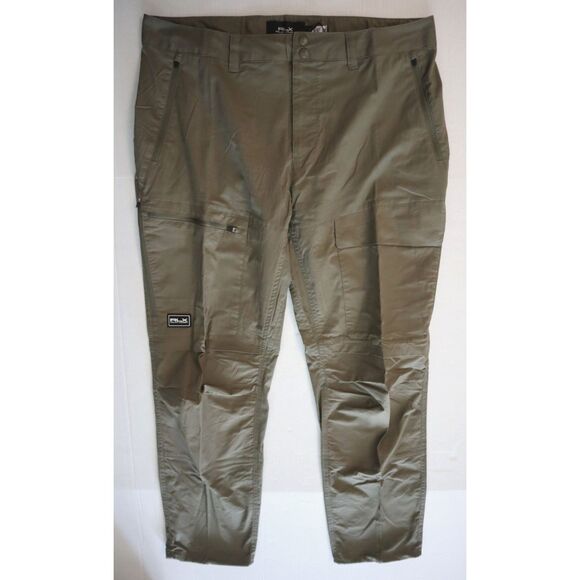 RLX Ralph Lauren 784896929001 Mens Sz 35x30 Olive Green Ripstop Cargo Pants - Picture 1 of 13